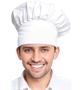 Xeoxarel Chef's Hats Adjustable Elastic Baker Kitchen Cooking Chef Cap for Adult/Kids