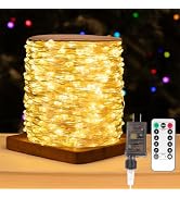 ZELUXDOT Fairy Lights Plug in,400FT 1200LEDs Waterproof Led String Lights,8 Modes Remote Twinkle ...