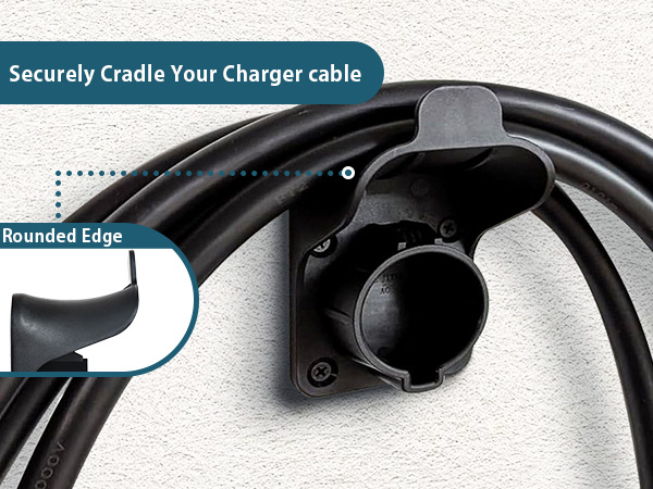 ev charger cable cord holder wall mount organizer sae j1772 hanger hook holster indoor electric car