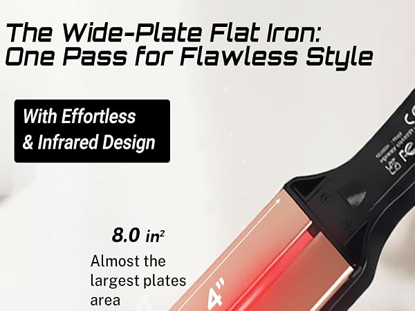 wide hair flat iron