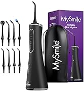 MySmile LP211 Cordless Water Flossers, Portable Rechargeable Oral Irrigator for Teeth Cleaning, 5...