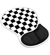 Gel Mouse Pad with Wrist Rest for Mouse Ergonomic Mouse Wrist Rest Non-Slip Silicone Checkered Pl...