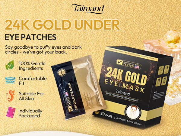 24K GOLD UNDER EYE PATCHES
