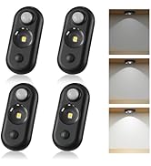 GLARESBOT LED Motion Sensor Puck Lights, Small Rechargeable Under Cabinet Light, Dimmable Dayligh...