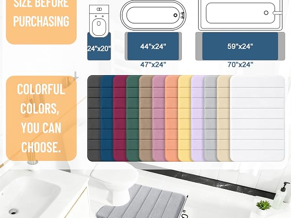 Machine Washable Shower Floor Rug