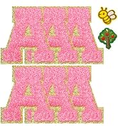 Jongdari Chenille Letter Patches Iron on Letters for Clothing, 2.2'' Varsity Letter Patch, Glitte...