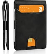 XZVXZV Slim Wallet for Men,Money Clip Minimalist Card Wallet RFID Blocking Front Pocket Bifold Me...