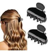 MAORULU 2 Pack Mini Acetate Hair Claw Clips – 1.6 Inch Small Durable Hair Clips for Women & Girls...