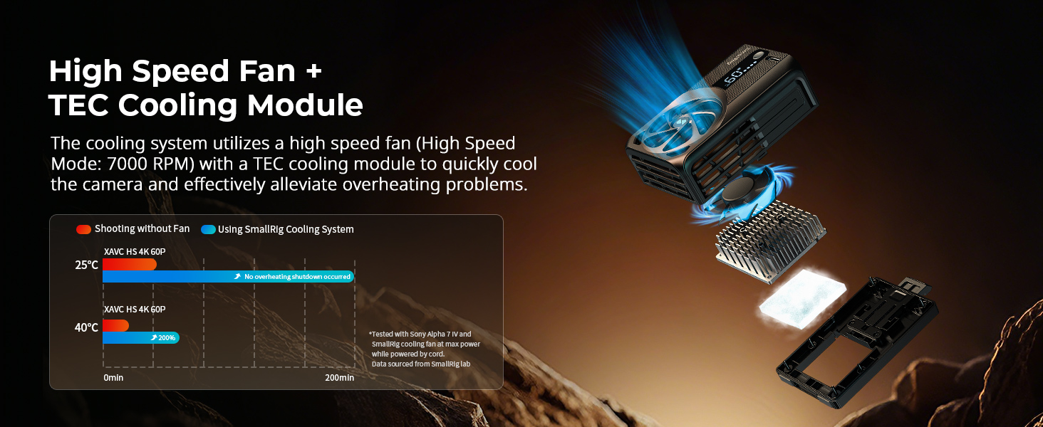 camera cooling fan with battery 5328