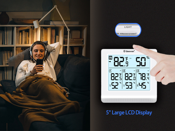 Geevon Indoor Outdoor Thermometer Wireless