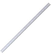 PEC Tools 18-inch Machinist's Ruler, High-Carbon Steel, 1/50" Thick X 3/4" Wide, Measurement Accu...