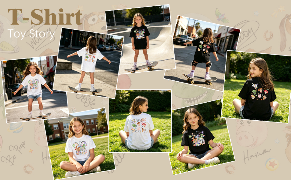2026 Toy Movie Story 5 Series Boys' and Girls' T-shirts