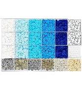 Clay Beads with Letter Beads Bracelets for Women Bracelet Making kit Golden Beads for Jewelry Mak...