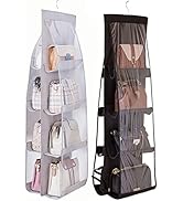 AARAINBOW 2 Packs Hanging Handbag Purse Organizer, Handbag Organizer for Closets, 8 Easy Access P...