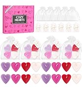 Mini Candles Colored Scented Tealight Candles, 16 Pcs Heart Shaped Tea Candles with Organza Bag G...