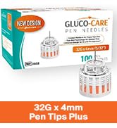 GLUCO-CARE Plus Pen Tips 32G x 5/32’’ (4mm), Universal Fit, Optimal Skin-Contact Base for Comfort...