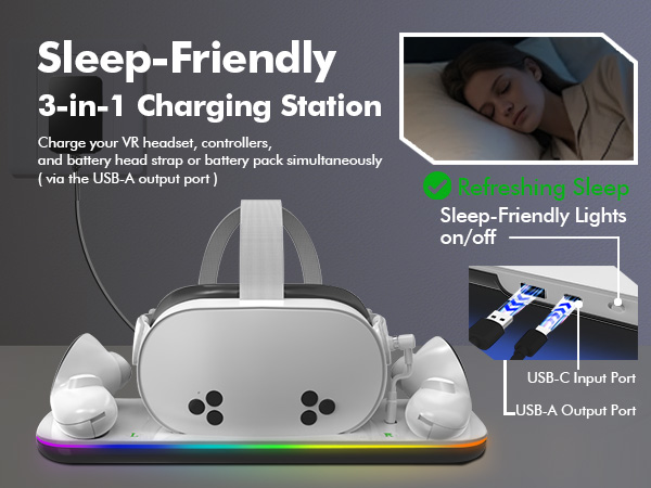 Charging Dock Compatible with Meta Oculus Quest 3/3S