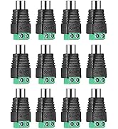 Iskueal RCA to AV Screw Terminal Connector, RCA Cable Audio Adapter,Phono RCA Female Jack Solderl...