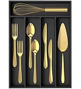 Conflech Silverware Organizer Bamboo Kitchen Drawer Organizer Utensil Organizer Silverware Holder...