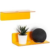 OAPRIRE Small Acrylic Floating Wall Shelves Set of 2, Flexible Use of Wall Space, 9 Inch Adhesive...