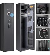 Mutak 6 Rifle Gun Safe for Home Rifle and Pistols, Large Capacity Biometric 6 Rifle Safe & 6 Pist...