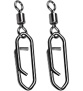 AMYSPORTS High Strength Saltwater Barrel Swivels Fishing Tackle Stainless Steel Line Connector Fi...