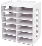 SONGWAY Desktop Mail Sorter Organizer - Small File Organizer for Desk, Desk Bills Organizer, 12 S...