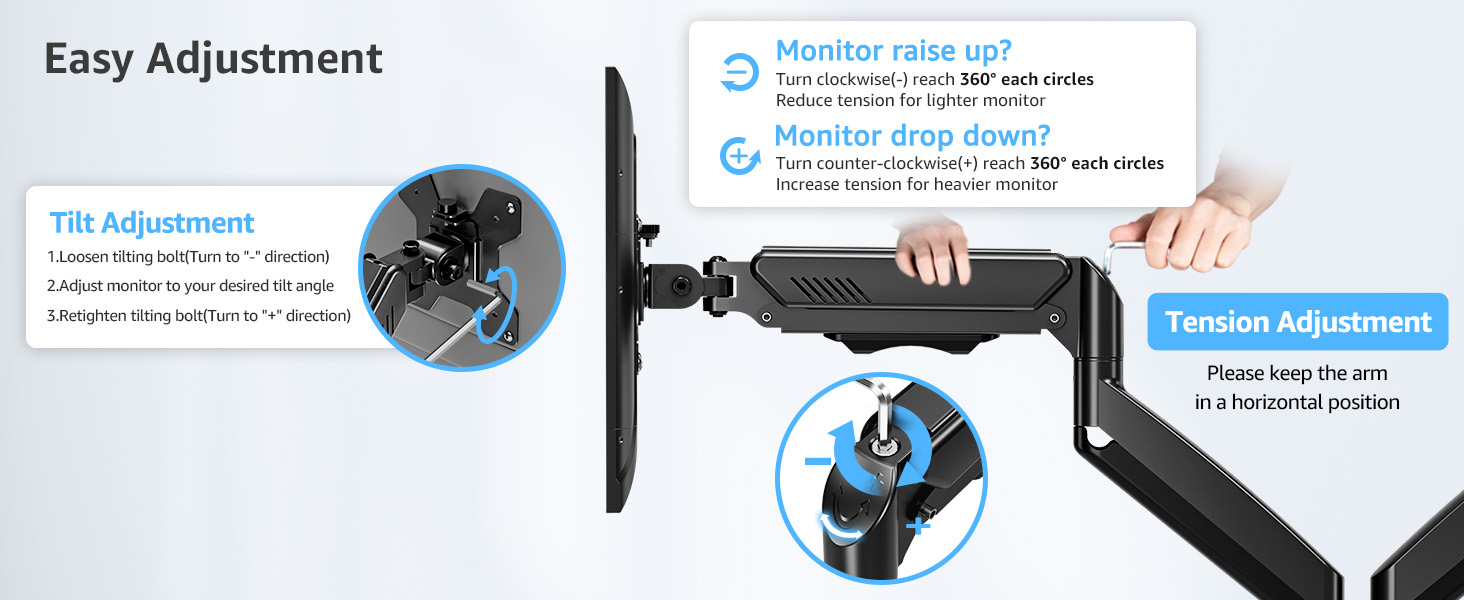 dual monitor arm