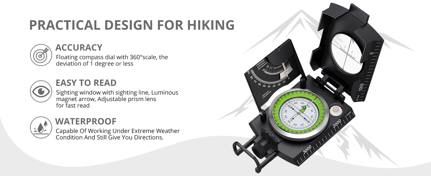 Metal Camping Compass