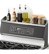 RECAPS 30" Adjustable Length Stove Top Shelf - Stainless Steel Stove Shelf, Spice Rack Over Stove...