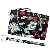 Aiyo Nice Women Slim RFID Card Case Holder Wristlet Zip ID Case Wallet Small Leather Wallet Coin ...