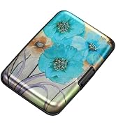 ELFISH Mini RFID Aluminum Wallet Credit Cards Holder Business Card Case Metal ID Case for Men Wom...