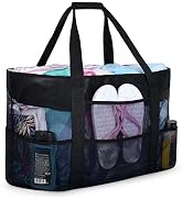 oscaurt Mesh Beach Bag Extra Large Waterproof Sandproof Beach Tote Pool Swim Bag Travel Vacation ...