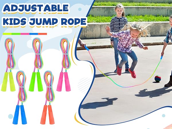 rope jump kids skipping adjustable fitness exercise outdoor jumping handle girls boys soft workout