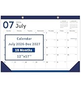 COMIX Desk Calendar 2026-2027, 17" x 12" Monthly Desktop Planner Pad with Frosted Cover, 18 Month...