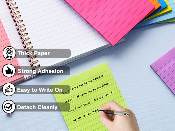 4x6 lined sticky notes 4x6 sticky notes 8 pack lined sticky notes 4x6 8 pads lined sticky notes