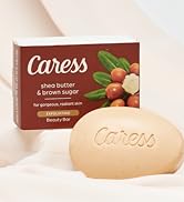 Caress Women's Bar Soap, Shea Butter & Brown Sugar, Exfoliating Bar Soap for All Skin 3.15 oz, 3 ...