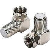 TLS.eagle F Type Right Angle 90 Degree Male to Female Cable Connector Coax Adapter Pack of 2