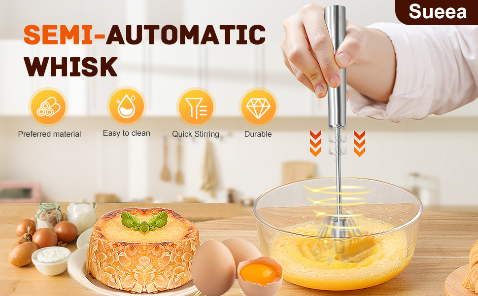 Stainless Steel Semi-Automatic Whisk