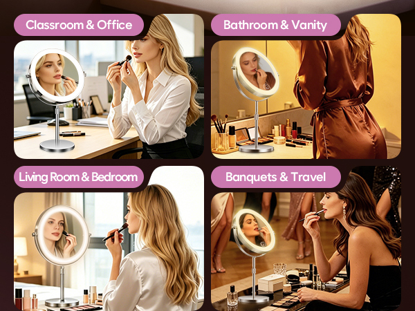 rechargeable makeup mirror