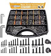 weideer 3670pcs M2 M3 M4 M5 Metric Screw Assortment Kit,Metric Bolt Assortment,12.9 Alloy Steel H...