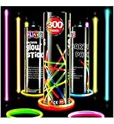 300 Glow Sticks Bulk Party Pack - 8” Ultra Bright Glow Sticks Party Pack Multicolor - 300 Glowsti...