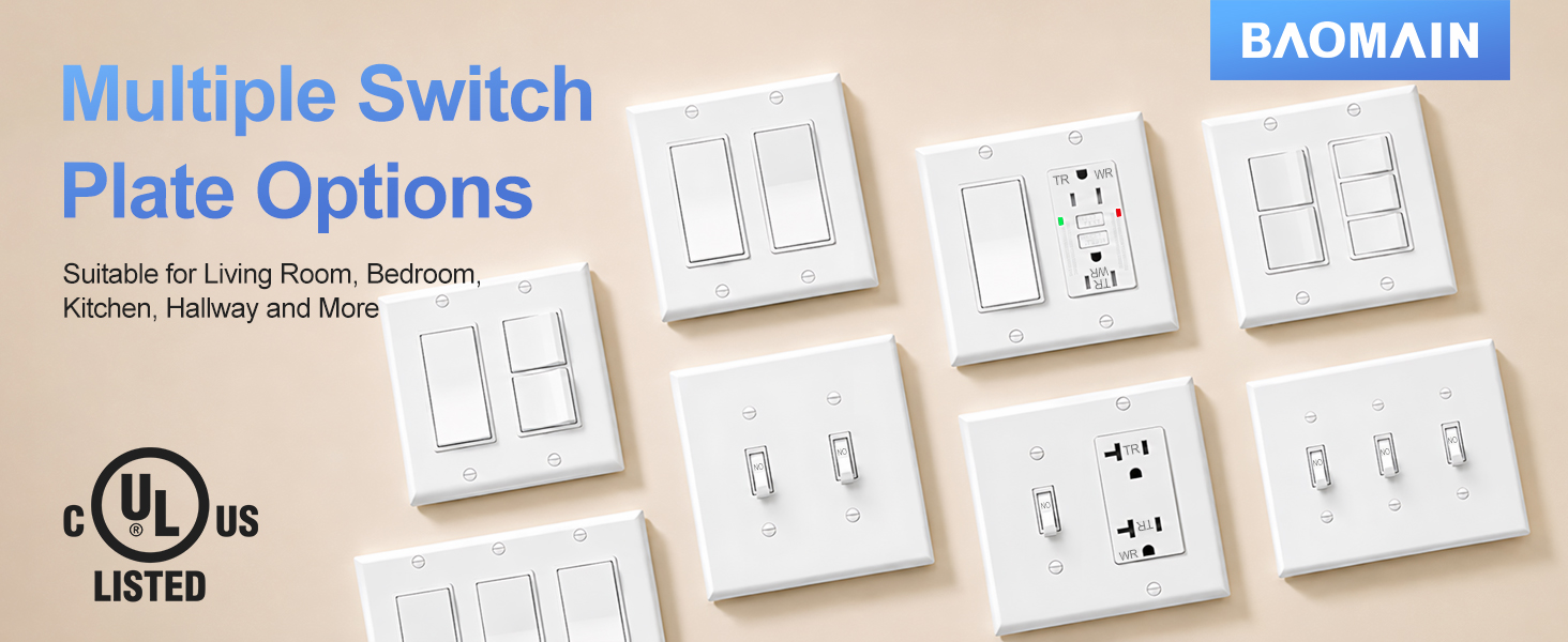 UL Certified Decora Light Switch Complete Installation Set