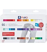Staedtler FIMO Soft Polymer Clay - Oven Bake Clay for Jewelry, Sculpting, Crafting, 66 Pieces, As...