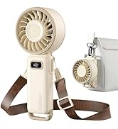 Diveblues Portable Handheld Fan, 7.4m/s High Speed Turbo Fan, 180° Foldable 4-in-1 Personal Neck ...