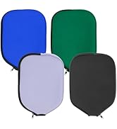 MYKUJA Pack of 4 Pickleball Paddle Cover, Neoprene Pickleball Racket Sleeve, Black, Blue, Green, ...
