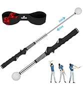 Retractable Golf Swing Training Aid – Portable Grip Trainer with Click Feedback for Right & Left-...