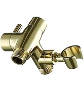 100% Solid Metal Shower Arm Diverter with Handshower Mount for Hand Held Showerhead and Fixed Spr...