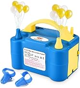NuLink Electric Portable Dual Nozzle Balloon Blower Pump Inflation for Decoration, Party [110V~12...
