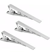 Roctee Tie Clips for Men, 3 Pack Men's Tie Clips Necktie Tie Bars Tie Pins for Men Accessories